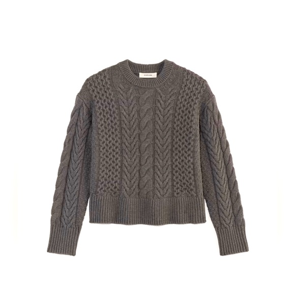 *EVERLANE* The Cable Sweater in Everyday Cotton - Picture 6 of 6